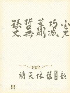 孙哲叶巧小说全文无删减免费阅读