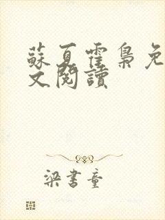 苏夏霍枭免费全文阅读