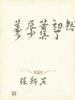 叶辰萧初然更新多少集了