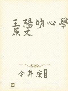王阳明心学全书原文