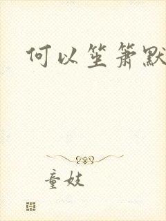 何以笙箫默小说