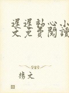 迟迟动心小说全文免费阅读无删减