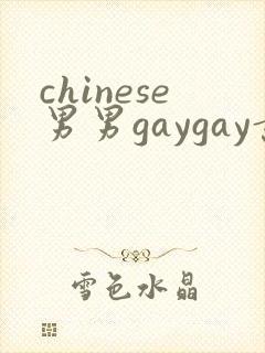 chinese男男gaygay黄色