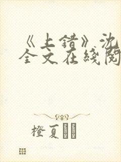 《上错》沈南初全文在线阅读笔趣阁