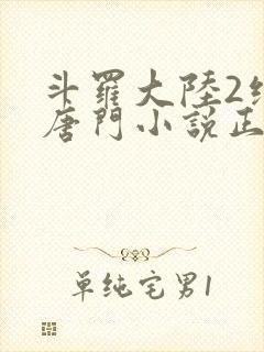 斗罗大陆2绝世唐门小说正版封面