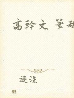 高干文 笔趣阁封面