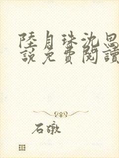 陆月珠沈思诚小说免费阅读最新章节