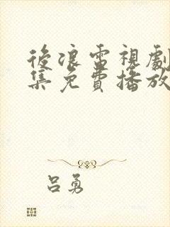 后浪电视剧40集免费播放在线观看封面