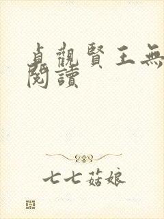 贞观贤王无弹窗阅读封面