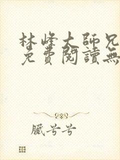 林峰大师兄小说免费阅读无弹窗