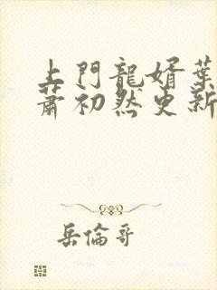 上门龙婿叶辰和萧初然更新最新章节