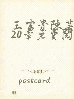 王富贵陈芸小说20章免费阅读