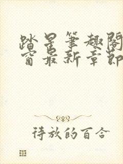 踏星笔趣阁无弹窗最新章节