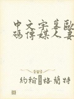 中文字幕欧美有码传媒人妻