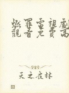 燃罪电视剧在线观看免费高清封面