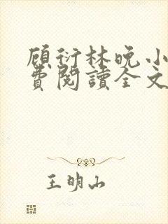 顾衍林晚小说免费阅读全文最新章节更新