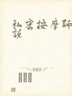 私密按摩师 小说封面