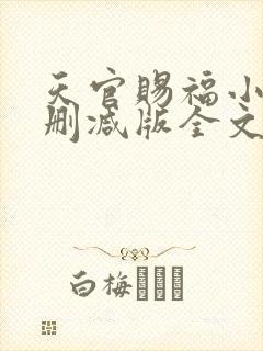 天官赐福小说无删减版全文