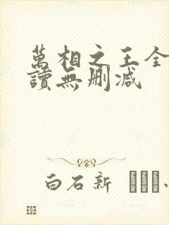万相之王全文阅读无删减封面