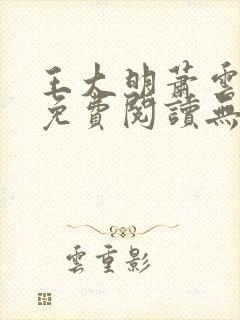 王大明萧云小说免费阅读无弹窗