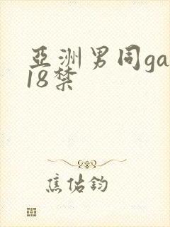 亚洲男同gay18禁