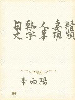 日韩人妻精品中文字幕视频