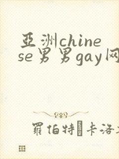 亚洲chinese男男gay网站