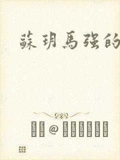 苏玥马强的小说封面