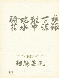 骑蛇难下双金银花水中泥鳅双男主