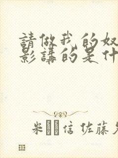 请做我的奴隶电影讲的是什么