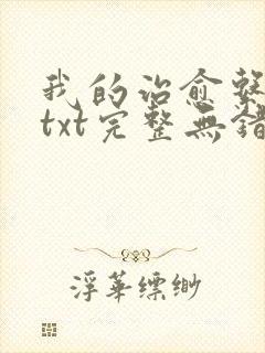 我的治愈系游戏txt完整无错版