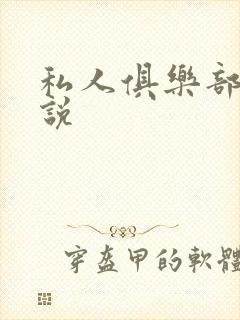 私人俱乐部 小说