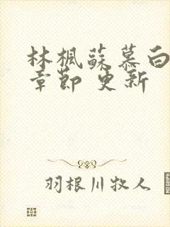 林枫苏慕白最新章节 更新