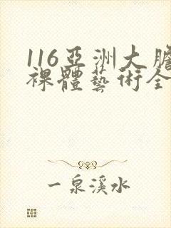 116亚洲大胆裸体艺术全集封面