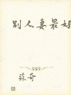 别人妻最好玩封面