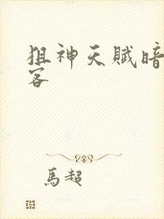 狙神天赋暗影刺客