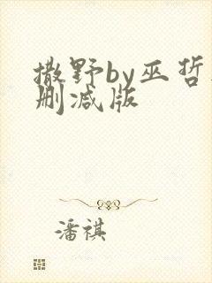 撒野by巫哲无删减版