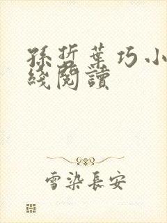 孙哲叶巧小说在线阅读