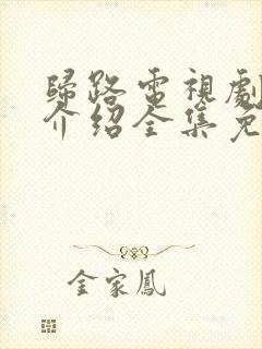 归路电视剧剧情介绍全集免费观看封面