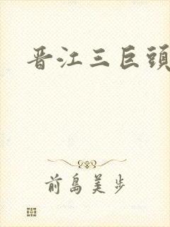 晋江三巨头是谁封面