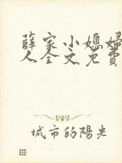 薛家小媳妇笑佳人全文免费阅读笔趣阁小说