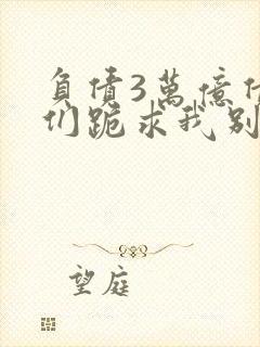 负债3万亿债主们跪求我别死笔趣阁