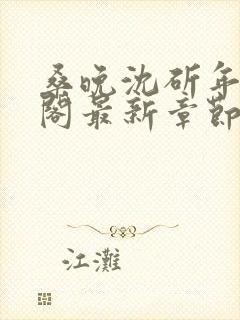 桑晚沈斫年笔趣阁最新章节