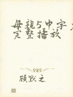 母亲5中字免费完整播放封面