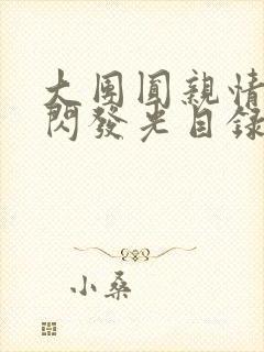 大团圆亲情会闪闪发光目录