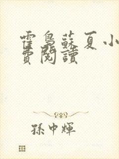 霍枭苏夏小说免费阅读