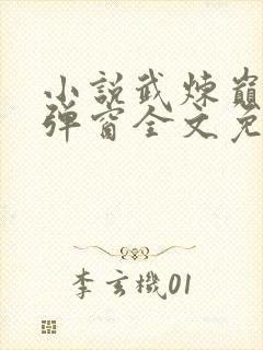 小说武炼巅峰无弹窗全文免费阅读