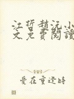 江哲赵沅小说全文免费阅读