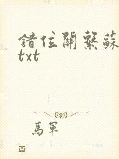 错位关系苏玛丽txt封面