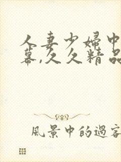 人妻少妇中文字幕,久久精品